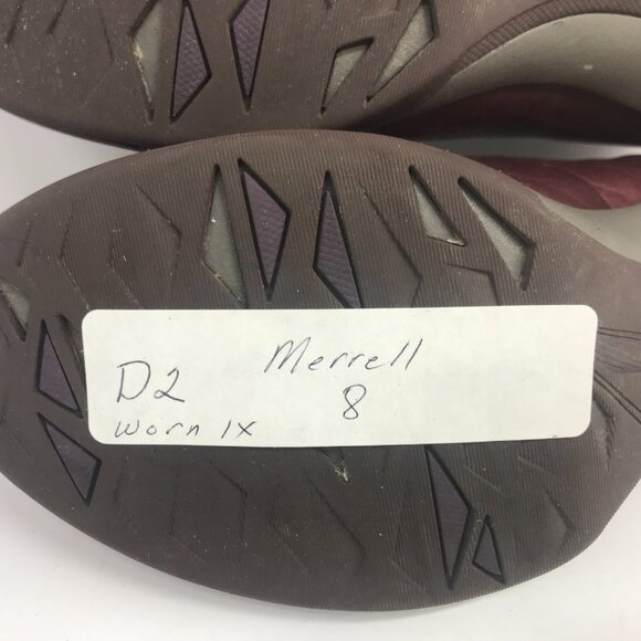 Merrell Mary Jane Heel Women 8 Burgundy Leather Worn 1X - Picture 10 of 10